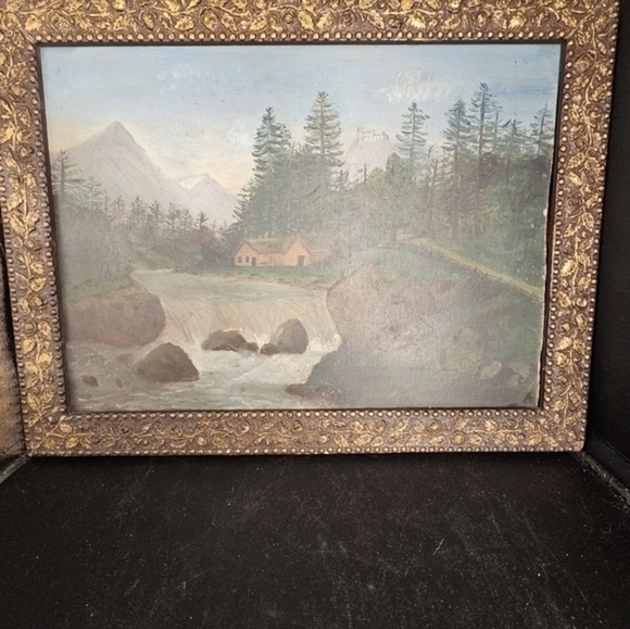 Vintage/antique landscape oil painting - Picture 4 of 13